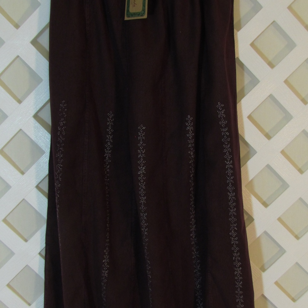SACRED THREADS BOHO SKIRT EGGPLANT PURPLE SKIRT Size S/M  PMST1D - Picture 7 of 8